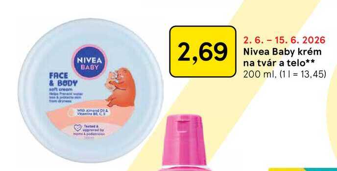 Nivea Baby na tvár a telo 200 ml