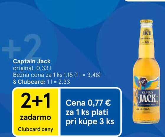 Captain Jack originál, 0,33L