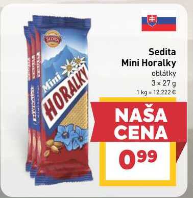 Sedita Mini Horalky oblátky 3×27g
