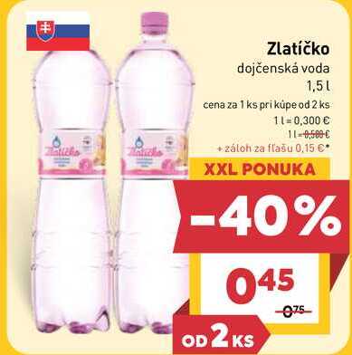 Zlatíčko dojčenská voda 1,5l