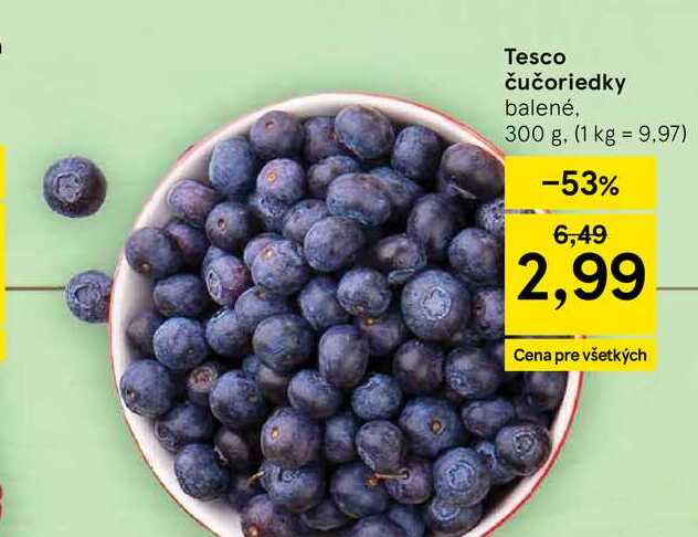 Čučoriedky balené, 300 g