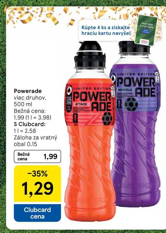 Powerade viac druhov, 500 ml