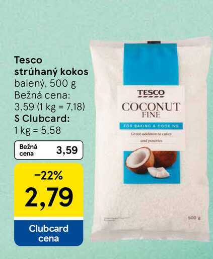 Tesco strúhaný kokos balený, 500 g