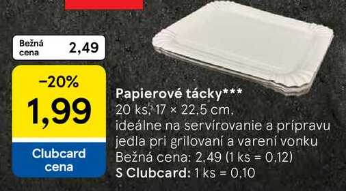 Papierové tácky 20 ks, 17 x 22,5 cm