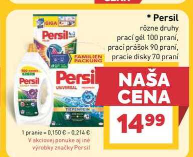 Persil rôzne druhy prací gél 100 praní