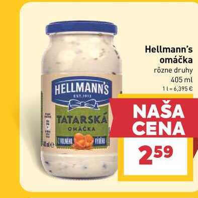 Hellmann's Tatárska omáčka 405 ml