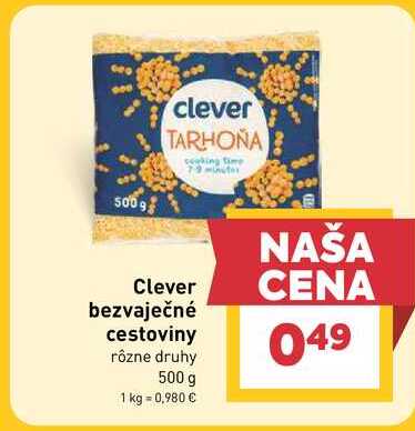Clever bezvaječné cestoviny rôzne druhy 500 g