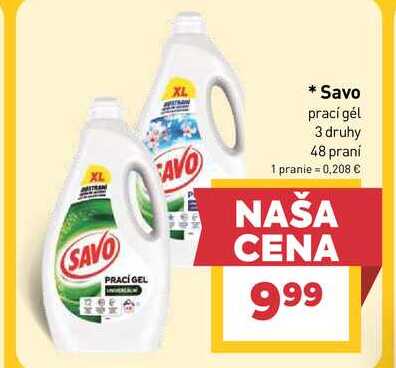 Savo prací gél 3 druhy 48 praní