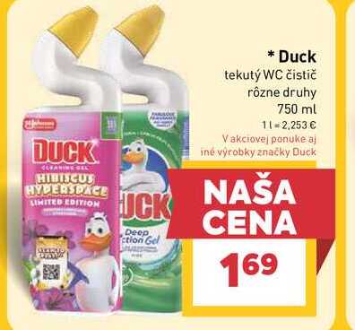 Duck tekutý WC čistič rôzne druhy 750 ml