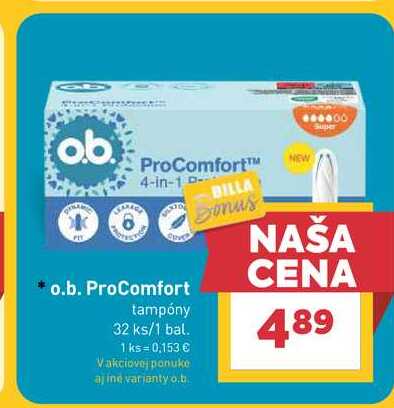 o.b. ProComfort tampóny 32 ks
