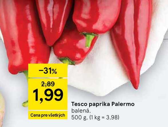 Tesco paprika Palermo balená 500 g