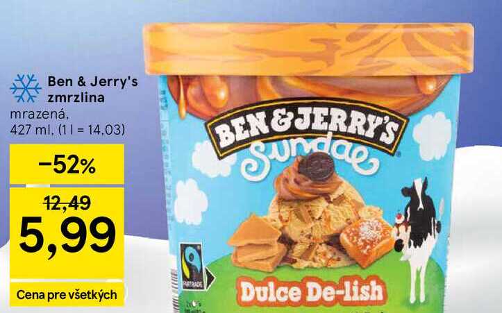 Ben & Jerry's zmrzlina mrazená 427 ml