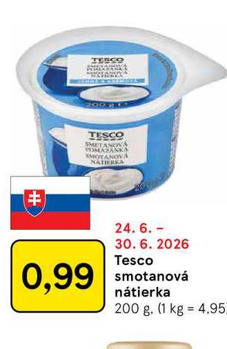 Tesco smotanová nátierka 200 g