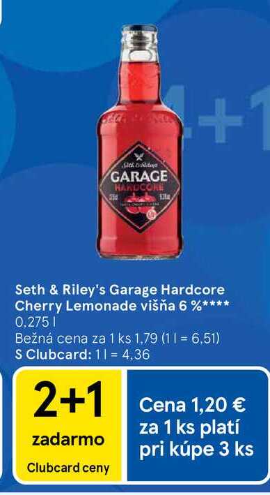 Seth & Riley's Garage Hardcore Cherry Lemonade višňa 6 % 0.275L