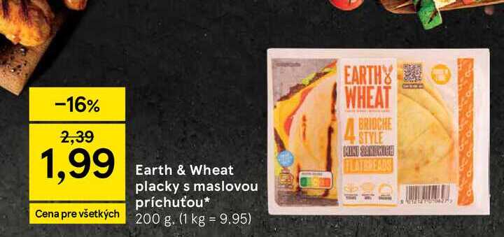 Earth & Wheat placky s maslovou príchuťou 200 g