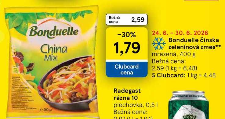 Bonduelle čínska zeleninová zmes mrazená, 400 g