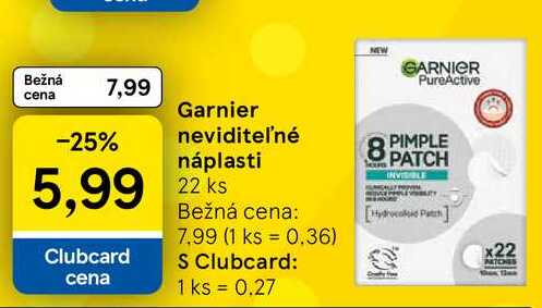 Garnier neviditeľné náplasti 22 ks