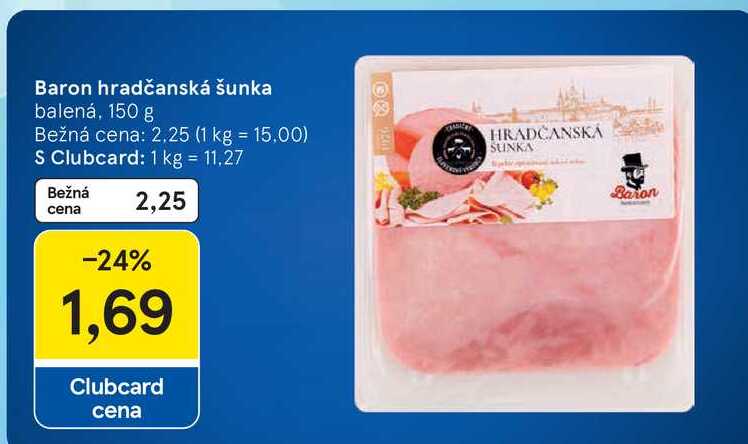 Baron hradčanská šunka balená, 150 g