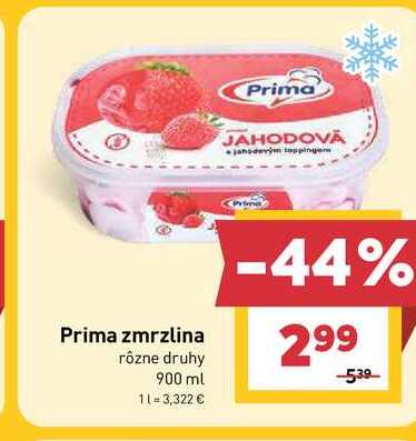 Prima zmrzlina rôzne druhy 900 ml