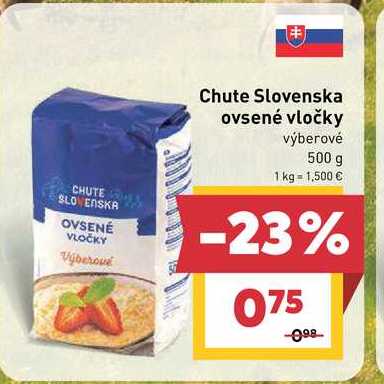 Chute Slovenska ovsené vločky výberové 500 g 