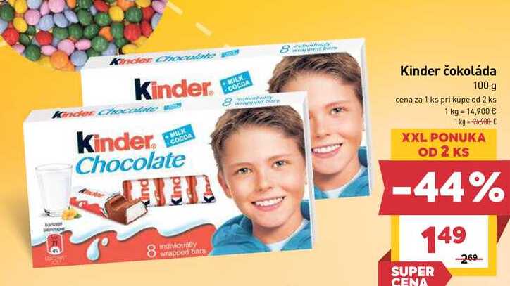 Kinder čokoláda 100 g