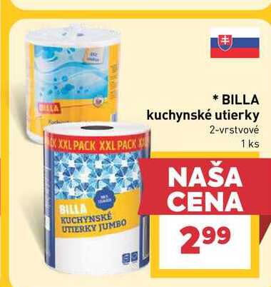 BILLA kuchynské utierky 2-vrstvové 1 ks