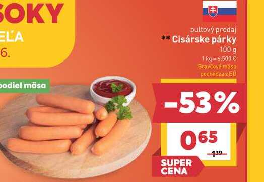 Cisárske párky 100 g