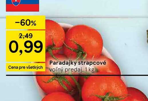 Paradajky strapcové 1 kg 