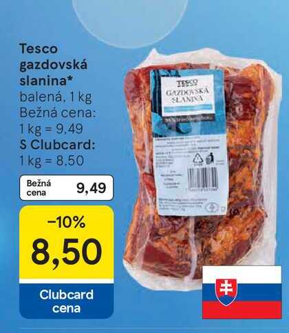 Tesco gazdovská slanina balená, 1 kg 