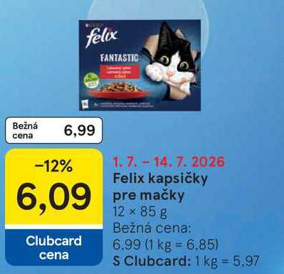 Felix kapsičky pre mačky 12 × 85 g 