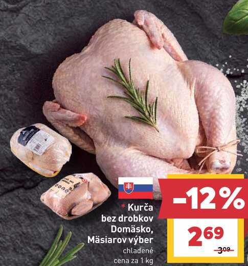 Kurča bez drobkov Domäsko, Mäsiarov výber chladené cena za 1 kg