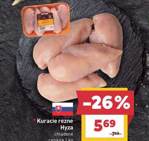 Kuracie rezne Hyza chladené cena za 1 kg