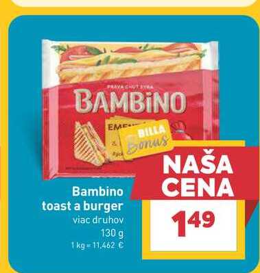 Bambino toast a burger viac druhov 130 g