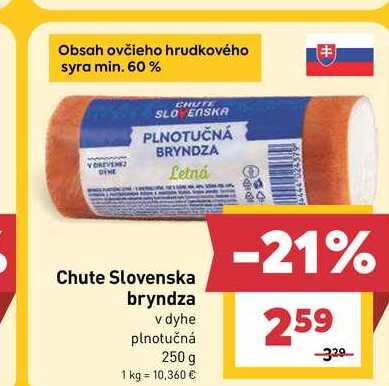Chute Slovenska bryndza v dyhe plnotučná 250 g