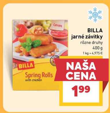 BILLA jarné závitky rôzne druhy 400 g