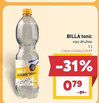 BILLA tonic viac druhov 1l