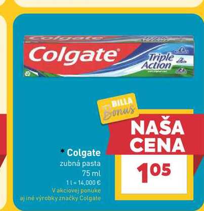 Colgate zubná pasta 75 ml
