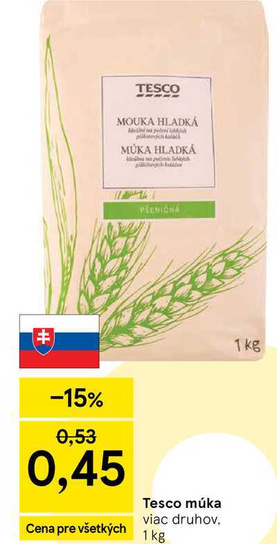 Tesco múka viac druhov, 1 kg