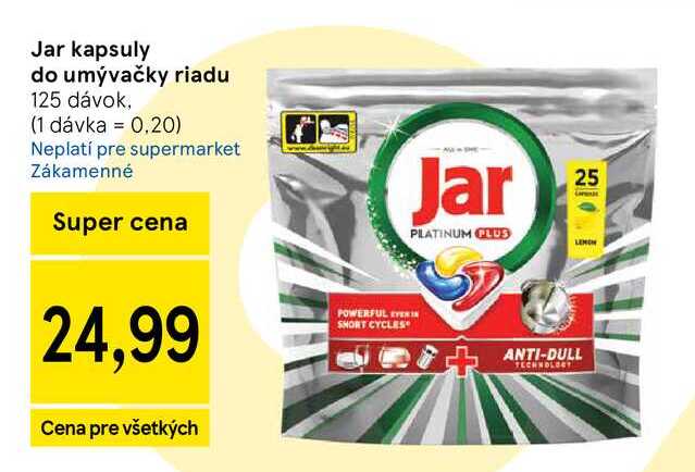 Jar kapsuly do umývačky riadu 125 dávok
