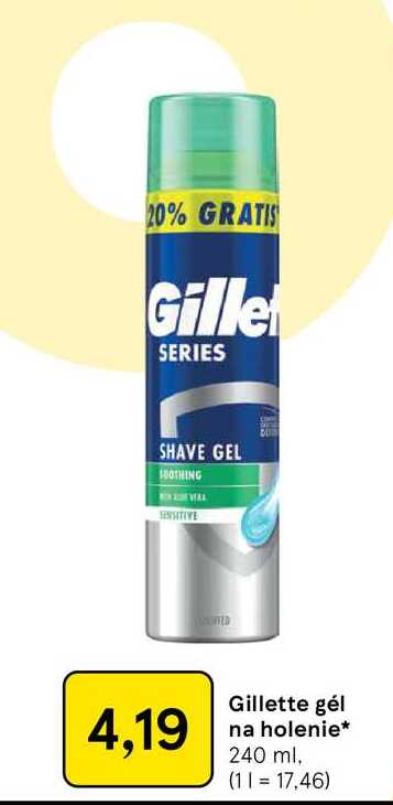 Gillette gél na holenie 240 ml