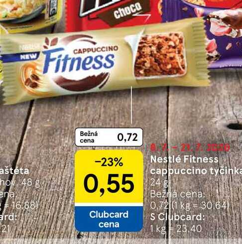 Nestlé Fitness cappuccino tyčinka 24 g