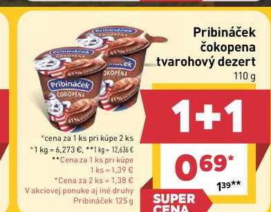 Pribináček čokopena tvarohový dezert 110 g