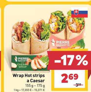 Wrap Hot strips a Caesar 155 g-175 g