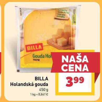 BILLA Holandská gouda 450 g