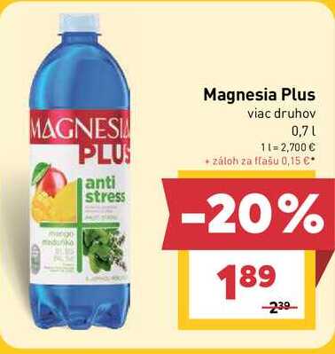 Magnesia Plus viac druhov 0,7l