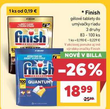 Finish gélové tablety do umývačky riadu 3 druhy 83-100 ks