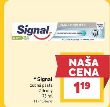 Signal zubná pasta 2 druhy 75 ml