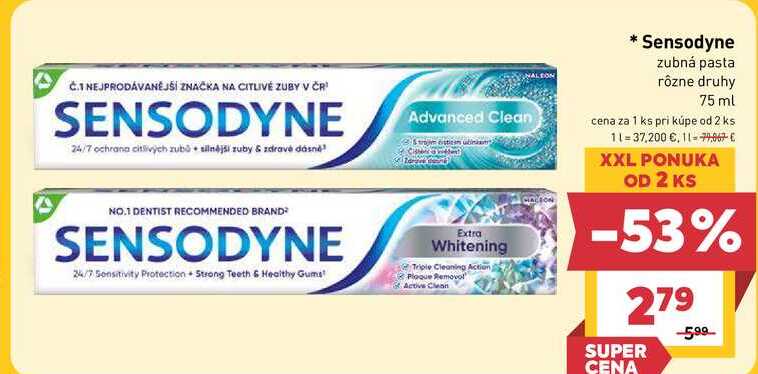 Sensodyne zubná pasta rôzne druhy 75 ml