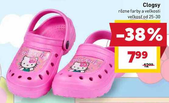 Hello Kitty Clogsy rôzne farby a veľkosti veľkosť od 25-30