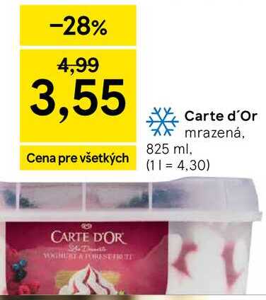 Carte d'Or mrazená, 825 ml